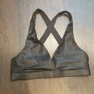 Faux Leather Victoria Secret Sports Bra